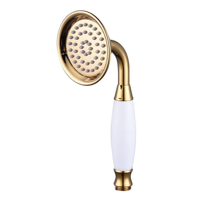 Free shipping brass metal PVD gold water saving telephone shower head handheld shower sprayer