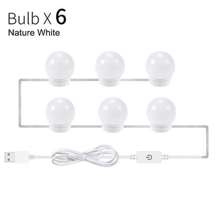 Makeup Mirror Bulb Usb Three-Color Touch Dimming Bathroom Mirror Front Light Led Mirror Light