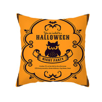 New Product Halloween Pillowcase Pumpkin Letter Fly Velvet Pillow Cushion Cover