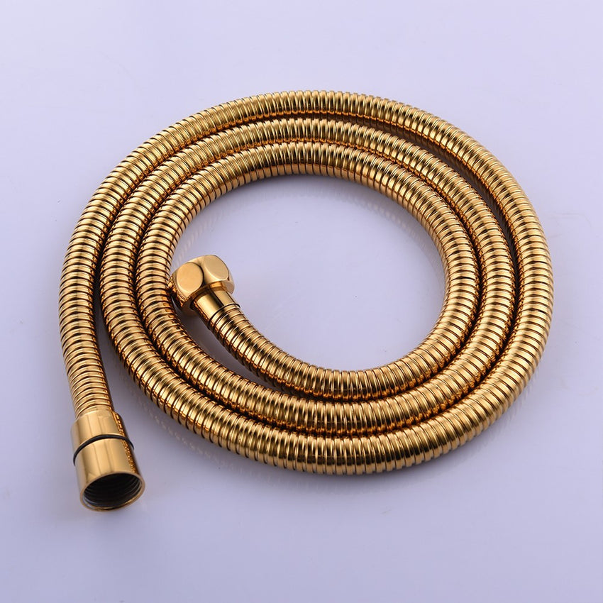 Free shipping brass metal PVD gold water saving telephone shower head handheld shower sprayer