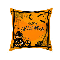 New Product Halloween Pillowcase Pumpkin Letter Fly Velvet Pillow Cushion Cover