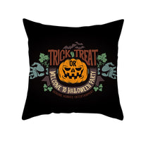 New Product Halloween Pillowcase Pumpkin Letter Fly Velvet Pillow Cushion Cover