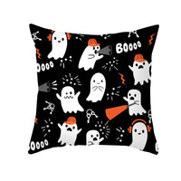 New Product Halloween Pillowcase Pumpkin Letter Fly Velvet Pillow Cushion Cover