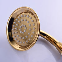 Free shipping brass metal PVD gold water saving telephone shower head handheld shower sprayer