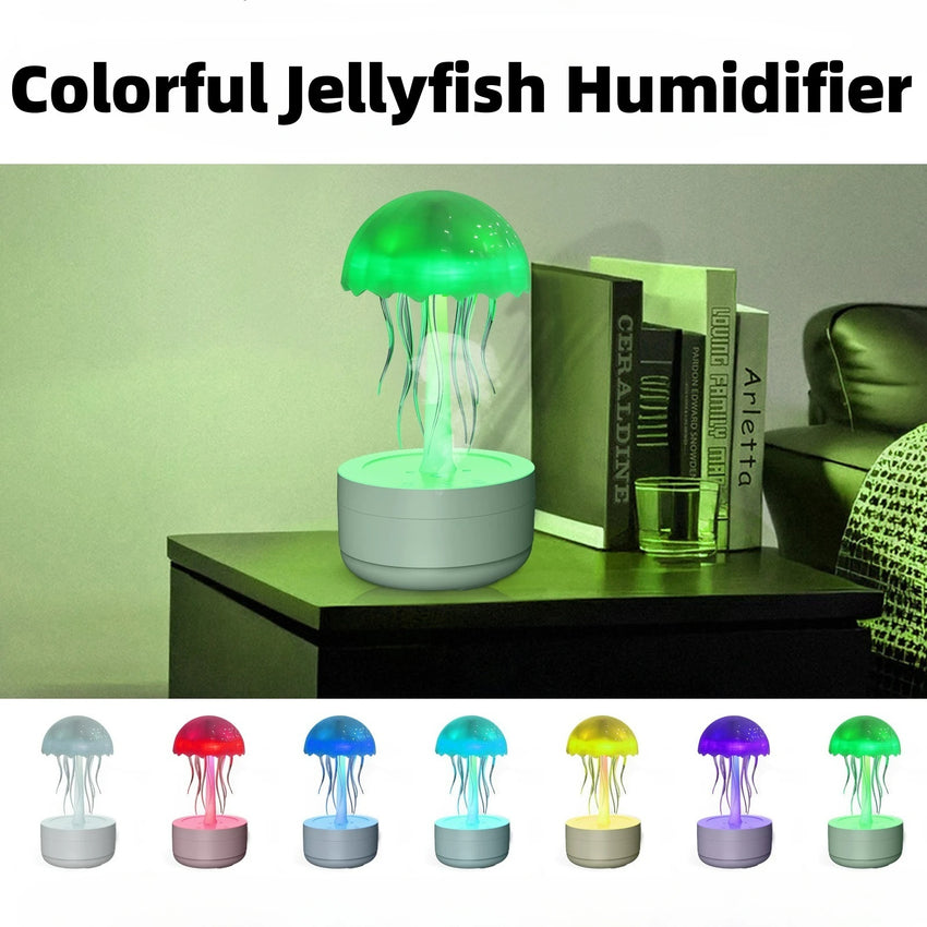 Jellyfish Humidifier Fragrance Diffuser Colorful Night Light Heavy Fog Essential Oil Diffuser Home Bedroom Office Air Humidifier