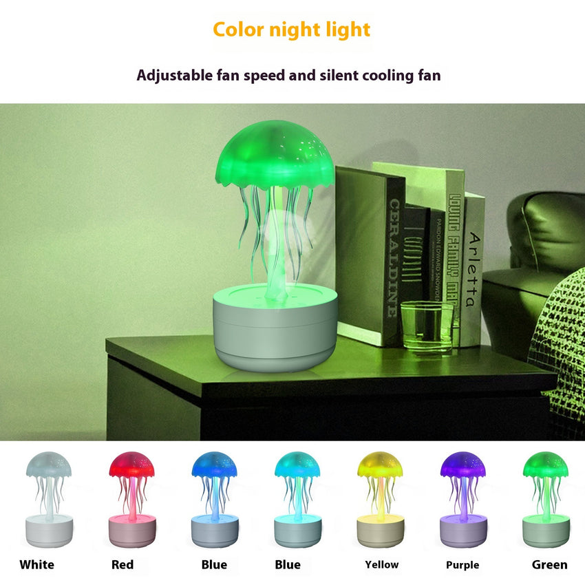 Jellyfish Humidifier Fragrance Diffuser Colorful Night Light Heavy Fog Essential Oil Diffuser Home Bedroom Office Air Humidifier