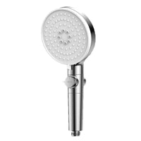 Five-speed Spray Black Powerful Supercharged Water-saving Shower Head Nozzle Suit