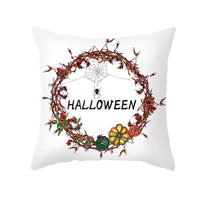 New Product Halloween Pillowcase Pumpkin Letter Fly Velvet Pillow Cushion Cover