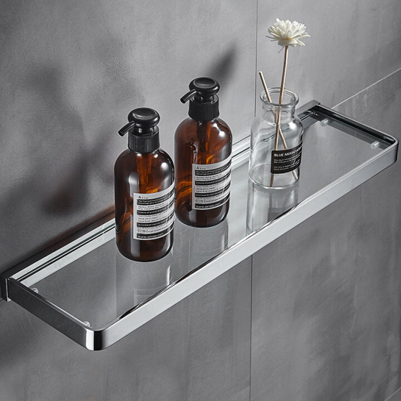 Copper Bathroom Glass Tray Punch Storage Rack