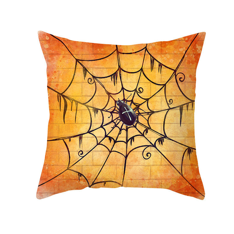 New Product Halloween Pillowcase Pumpkin Letter Fly Velvet Pillow Cushion Cover