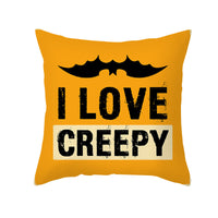 New Product Halloween Pillowcase Pumpkin Letter Fly Velvet Pillow Cushion Cover