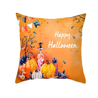 New Product Halloween Pillowcase Pumpkin Letter Fly Velvet Pillow Cushion Cover